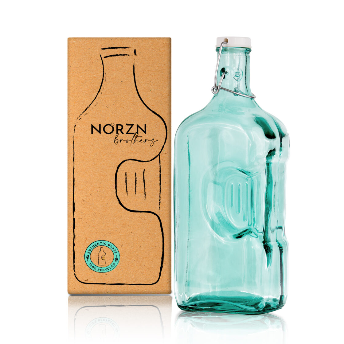 Botella Agua Cristal 2 Litros Verde