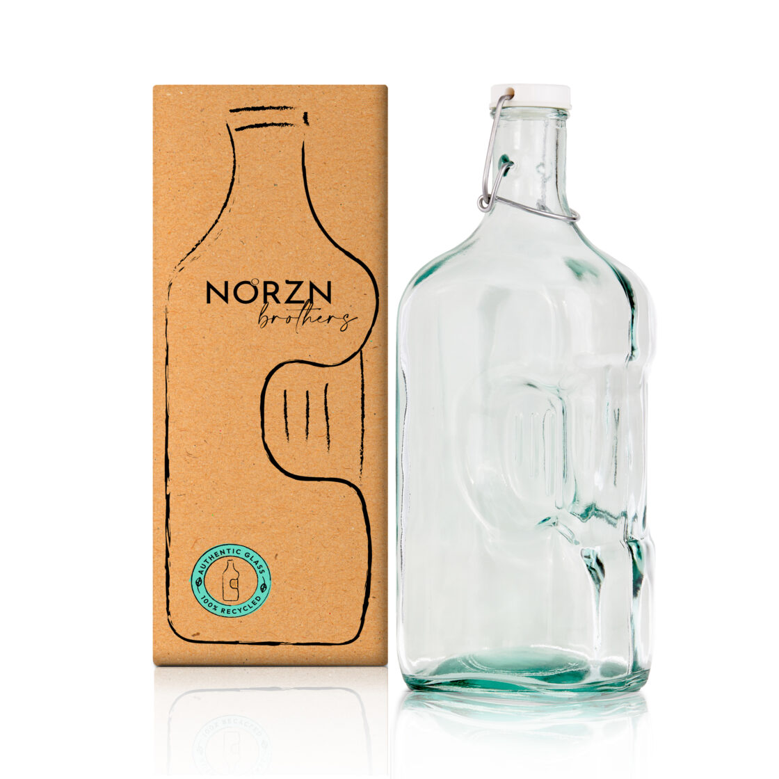 Botella Agua Cristal 2 Litros Transparente